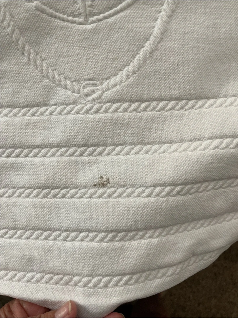 Vintage Ralph King Lauren White Nautical 80s- 90s Cotton Matelasse’ Coverlet